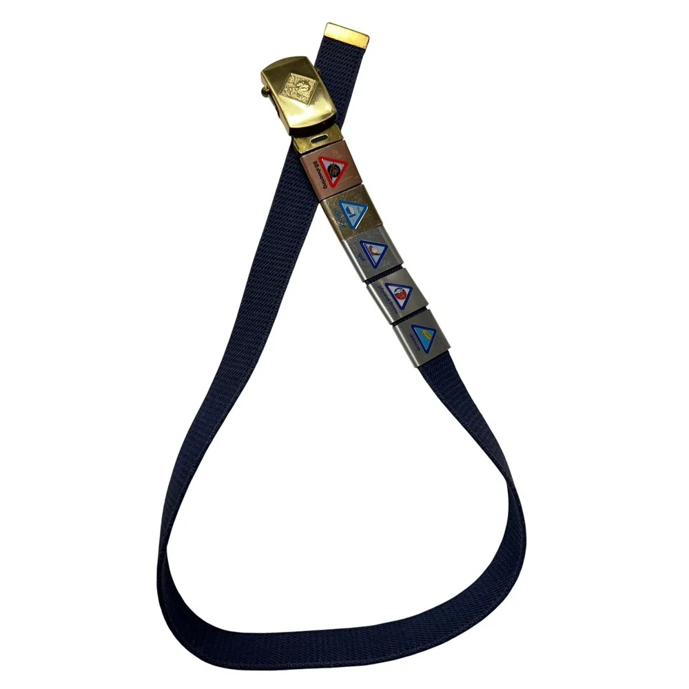 Boy Scouts of America Navy Web Belt Solid Brass Buckle with 5 Activity Loops